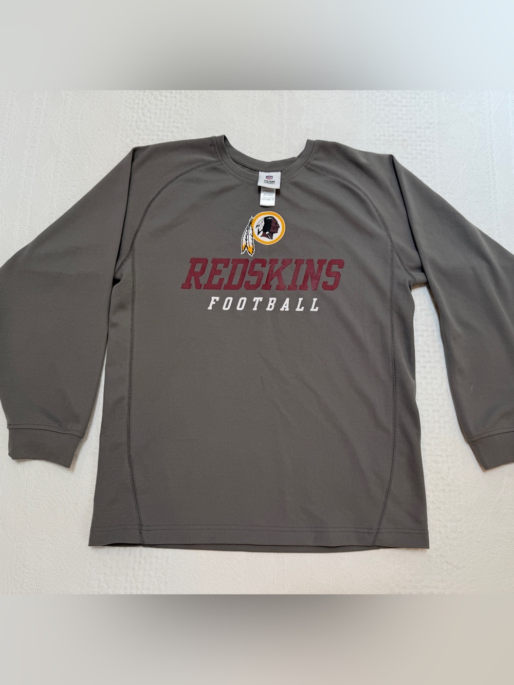Washington Redskins NFL Team Gray Long Sleeve Shirt Men’s XL Commanders